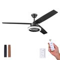 Prominence Home Orbis, 52 in. Ceiling Fan with  Ring Lighting, Remote Control, Matte Black 51461-40